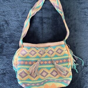 Pastel Woven Shoulder Bag